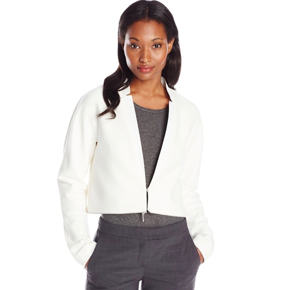 Elie Tahari Adriano 2 in 1 crop cocoon convertible jacket - Picture 2 of 8